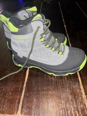 Merrell Boy 1.5M Waterproof Hiking Boot Shoe Mid Gray MK261283