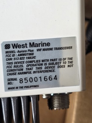 West Marine Aurora plus VHF Marine radio