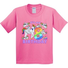 Inktastic It's My 8th Birthday Unicorn Youth T-Shirt Adorable Rainbow Christmas