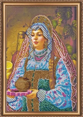 Bead Embroidery Kit ''Vasilisa'' Stitching Handmade Beadwork