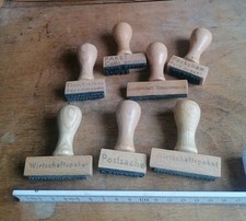 DDR Stempel B&uuml;ro Holzstempel Gummistempel Verwaltung Betrieb Post VEB