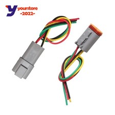 14 AWG Assembled 4 Pin waterproof connector 6" wire kit US