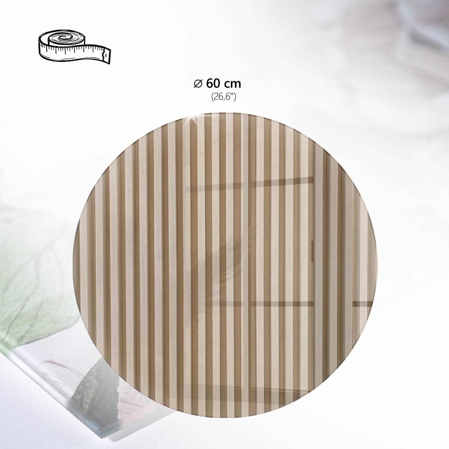 Piano tavolo in vetro decorativo 60 cm foto 3