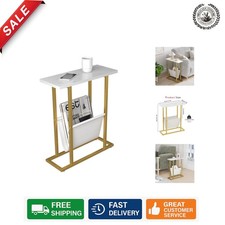 Tavolino Stretto Minimalista 17,7" - Porta Accessori per Una Vita Efficiente