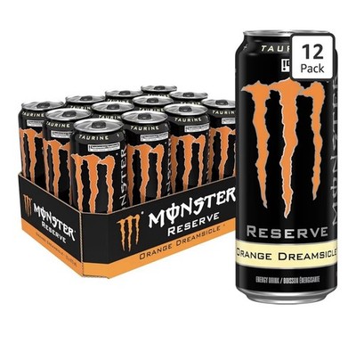 Monster Energy Reserve Orange Dreamsicle, 16 Oz, Pack Of 12 Discontinued Flavor