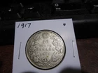 1917 - Canada Silver Half Dollar - Canadian 50 cent coin