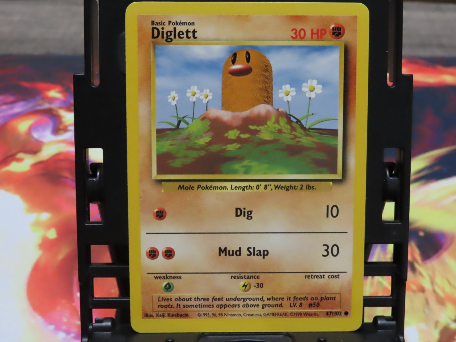 Diglett 47/102 Base Set Unlimited LP Pokemon Card WOTC Vintage Common Kanto