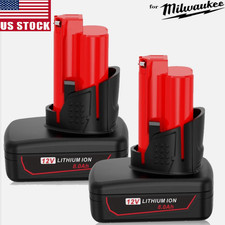 2 Pack 12V 8.0Ah for Milwaukee M-12 Lithium-ion Battery 48-11-2425 48-11-2420