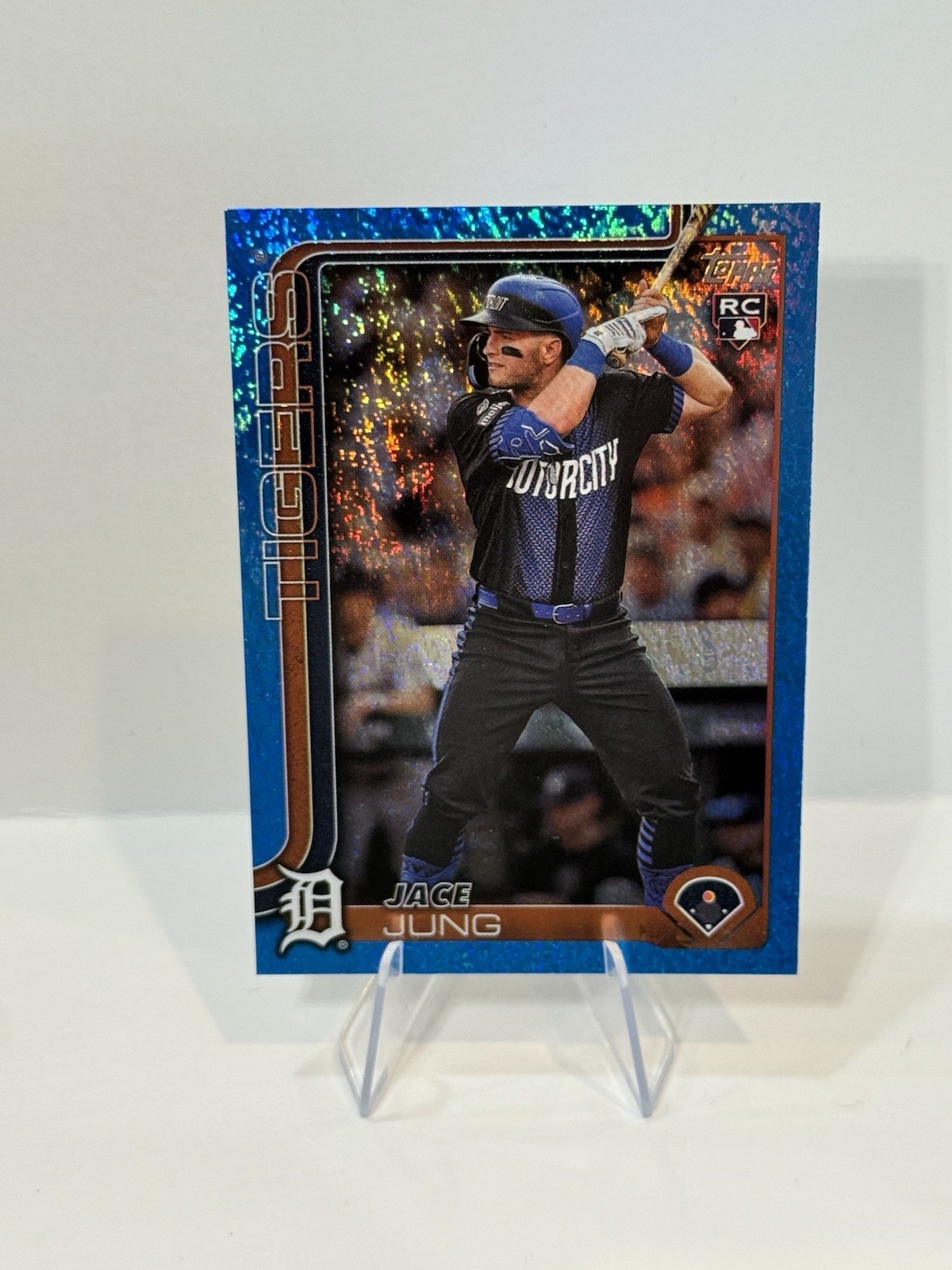 2025 Topps Series 1 JACE JUNG RC #80 Blue Foil Rookie Parallel /150 Tigers