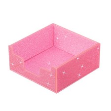 Acrylic Sticky Notes Holder 3x3" Sticky Pads Dispenser Pink