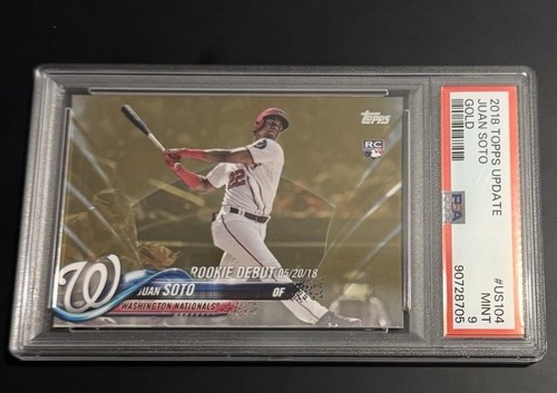 2018 Topps Update Juan Soto Gold Parallel RC /2018 #US104 Nationals PSA 9