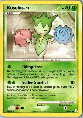 Pokemon Roselia 96/130 Diamant & Perl Deutsch