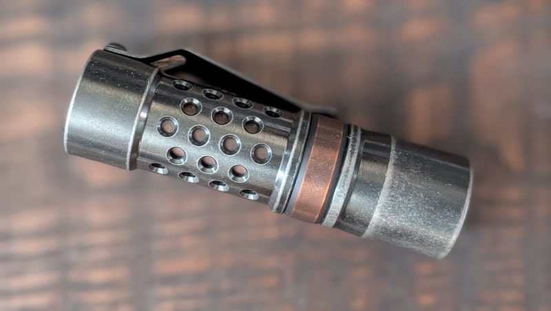 Barrel Heavy Battlefinish DLC Titanium M2JN with Blackened Copper Ring & sleeve