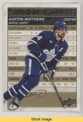 2023 Upper Deck Series 1 Stat Box Fillers Gold Auston Matthews #SB-24 READ 12ll