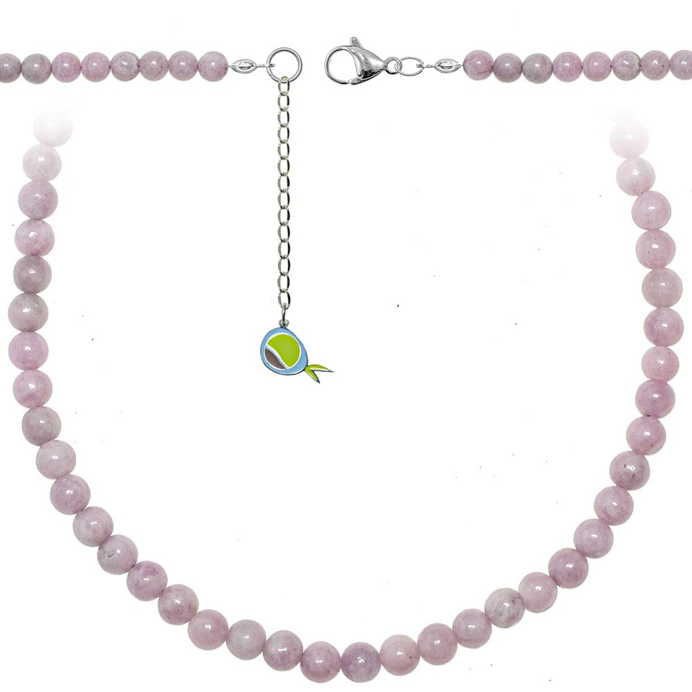 Collier lépidolite perles 6 mm sautoir 90 cm un cadeau bien-être unique