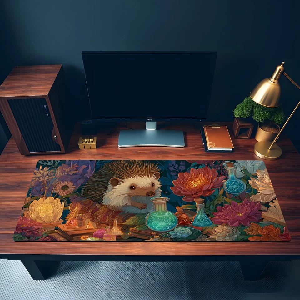 Hedgehog Alchemist Clever Animal Potion Maker Bloomburrow Magic MTG Playmat - Image 3 of 4