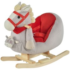 Fun Rocking Horse for Children 18-36 Months with Singing Feature Gray Finish