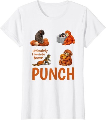 Baby Monkey Punch Baby Monkey Design Ladies' Crewneck T-Shirt