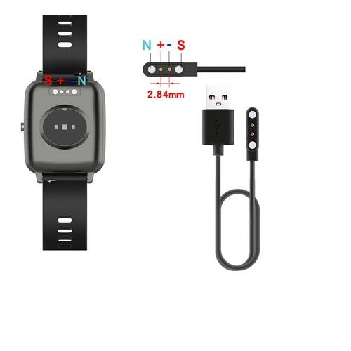 60cm 2-Pin Universal USB Data Charging Cable Magnetic Charger For Smart Watch C - Photo 7 sur 15