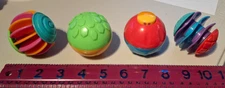 Lot of 4 Playskool Sensory Balls Activity Bright Colors, Baby Infant Toddler Toy