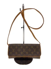 LOUIS VUITTON M51852 Pochette Twin GM Monogram Canvas PVC Brown