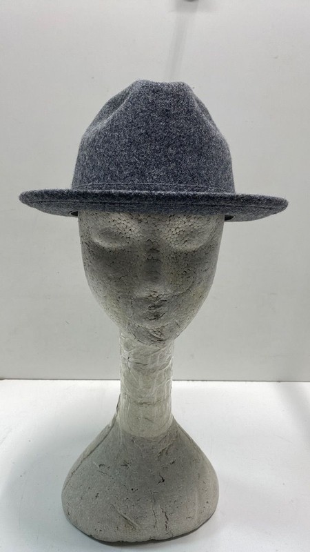 Sombreros Medina Men's Hat Gray Solid Gabardina Fedora Hat 57