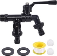 Wasserhahn Doppel 1/2 Zoll Messing Frostschutz 2X 3/4 Zoll AbgäNge Garten AußEn
