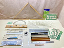 Large lot of drafting accessories rules/templates/etc