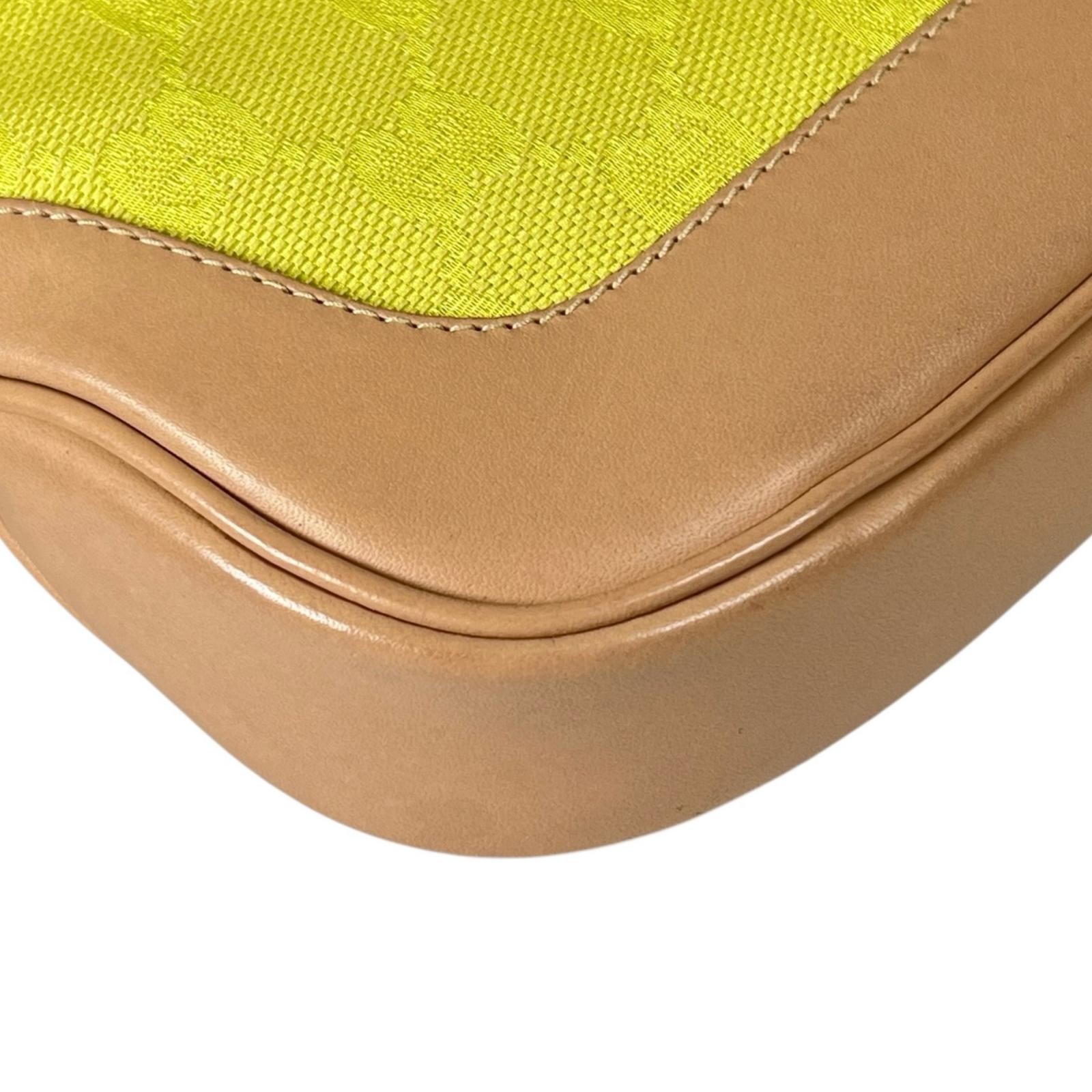 Gucci Jackie 001-3824 Shoulder Bag GG Canvas Lemon Yellow Women's Japan thumbnail 22