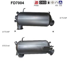 PARTIKELFILTER FÜR VW MULTIVAN T5 (7HM, 7HN, 7HF, 7EF, 7EM, 7EN) - AS FD7004