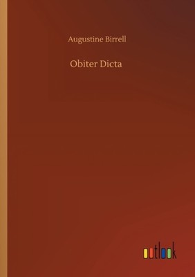 Birrell - Obiter Dicta - New paperback or softback - 65 - X555z