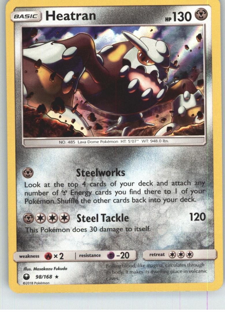 Heatran 98/168 Holo Rare Celestial Storm Pokemon Holo Lightly Played