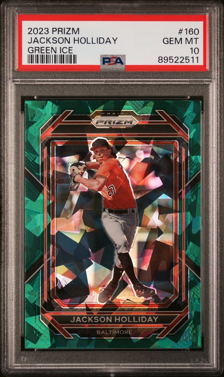 2023 PANINI PRIZM GREEN ICE #160 JACKSON HOLLIDAY PSA 10 | eBay