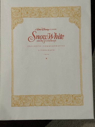 Lot of 5 - Disney Commemorative Lithographs w/Envelopes - No Reserve - Picture 6 of 11