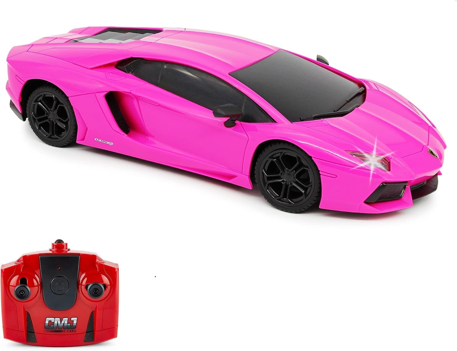 CMJ RC Cars Lamborghini Pink Aventador LP700-4 Officially Licensed Remote Contr