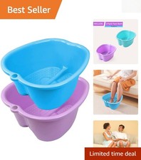 Large Foot Soaking Tub for Men - Comfortable Spa Experience in Purple and Blue