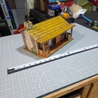 1950'S MARX BAR-M-RANCH TIN LITHO LOG CABIN