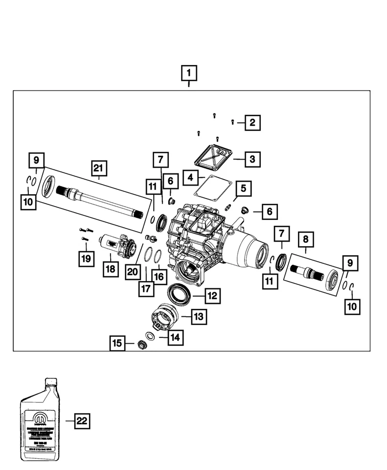 Bomba diferencial trasero y motor genuino Mopar 68551790AA Foto 4 de 4