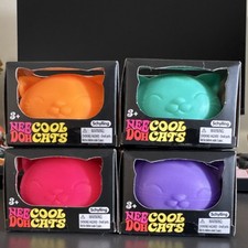 Needoh Cool Cats Complete Set Of 4 Stress Sensory Squishy Nee Doh