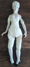VTG 1978 Conrad 27" China Head Doll Molded Blouse Black High Heels Nude