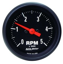 Autometer Tachometer 5000 Rpm 2-116 In Dia Z-series Electric Analog Dash Mount
