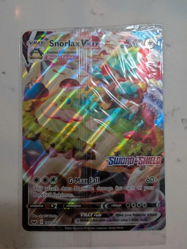 Pokemon TCG Snorlax VMAX Promo 142/202 Jumbo Holo Card