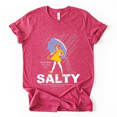 Salty Girl Tee Womens Vintage Cotton Blend T Shirt Funny Graphic Top