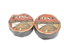 Deck Joist Flashing Butyl Tape Waterproof Self-Adhesive Black Lot of 2 Rolls