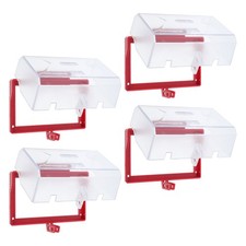 4Pcs Transparent Outlet Protective Cover Lock Box for Home