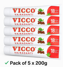 5X VICCO VAJRADANTI Toothpaste 200g Each With Long Expiry Free Shipping