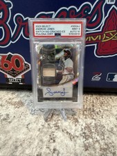 2023 Panini Select Swatches Signatures Andruw Jones  Cracked Ice Prizm 1/23 FoP