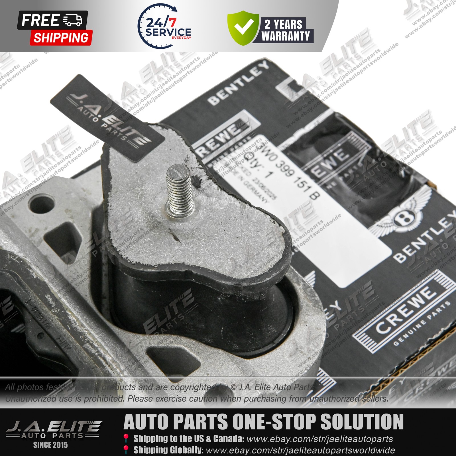 Bentley Continental GT Transmission mount P/N 3W0399151B