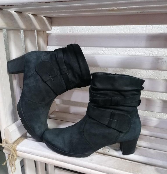 Women Gabor Boots Navy Nubuck 39 #7T2A