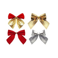 Bows for Christmas Tree 36 Pieces Mini Home Decor Decorative Tree Bows